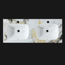 Wastafel Cera 120x47x12cm Marble Calacatta met kraangat