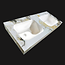 SANI-SUPPLY Wastafel Cera 120x47x12cm Marble Calacatta met kraangat