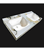 Wastafel Cera 120x47x12cm Marble Calacatta met kraangat