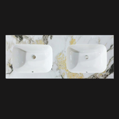 Wastafel Cera 120x47x12cm Marble Calacatta met kraangat Wastafel Cera 120x47x12cm Marble Calacatta met kraangat