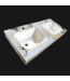 Wastafel Cera 120x47x12cm Marble Calacatta zonder kraangat