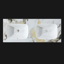 Wastafel Cera 120x47x12cm Marble Calacatta zonder kraangat