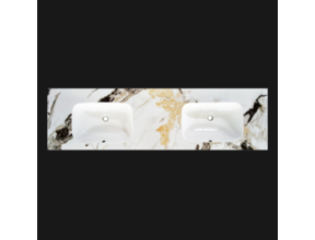 Wastafel Cera 140x47x12cm Marble Calacatta zonder kraangat