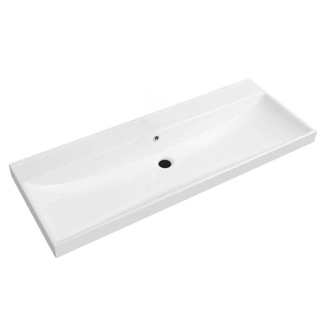 Wastafel Limits 120x46x5cm enkele wasbak met 2 kraangaten