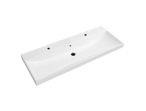 Wastafel Limits 120x46x5cm enkele wasbak met 2 kraangaten