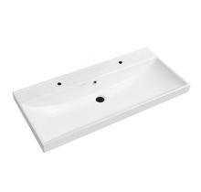 Wastafel Limits 100x46x5cm enkele wasbak met 2 kraangaten