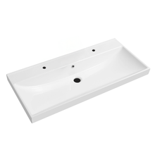 Wastafel Limits 100x46x5cm enkele wasbak met 2 kraangaten