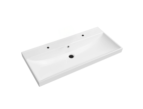 Wastafel Limits 100x46x5cm enkele wasbak met 2 kraangaten