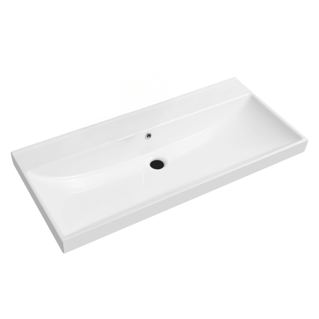 Wastafel Limits 100x46x5cm enkele wasbak met 1 kraangat