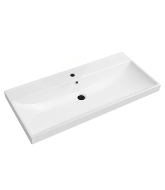 SANI-SUPPLY Wastafel Limits 100x46x5cm enkele wasbak met 1 kraangat