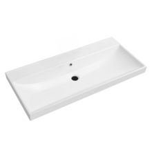 Wastafel Limits 100x46x5cm enkele wasbak zonder kraangat