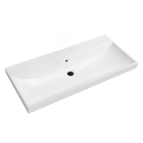 Wastafel Limits 100x46x5cm enkele wasbak zonder kraangat