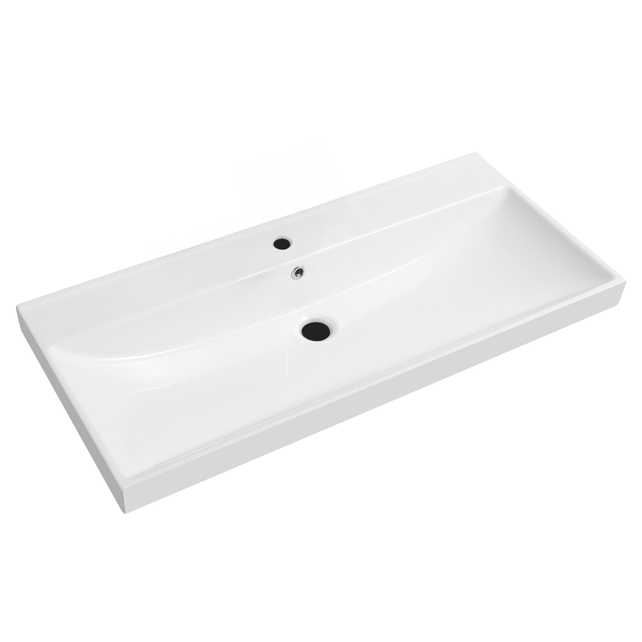 Wastafel Limits 100x46x5cm enkele wasbak zonder kraangat