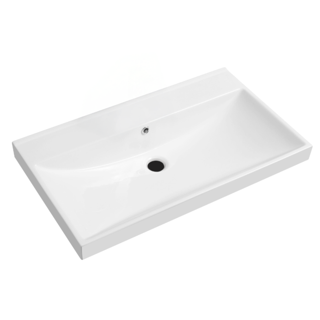 Wastafel Limits 80x46x5cm enkele wasbak zonder kraangat Wastafel Limits 80x46x5cm enkele wasbak zonder kraangat