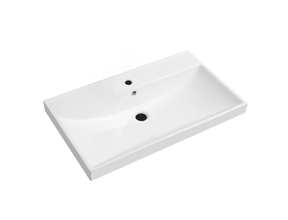 Wastafel Limits 80x46x5cm enkele wasbak met kraangat