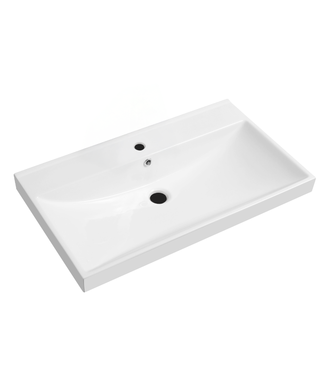SANI-SUPPLY Wastafel Limits 80x46x5cm enkele wasbak met kraangat
