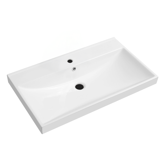 Wastafel Limits 80x46x5cm enkele wasbak met kraangat