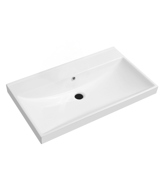 Wastafel Limits 80x46x5cm enkele wasbak met kraangat