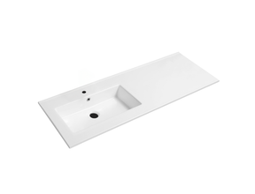 Wastafel Classic Asymmetrisch Links Glans Wit 120x47x2cm met kraangat