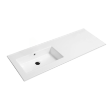 Wastafel Classic Asymmetrisch Links Glans Wit 120x47x2cm zonder kraangat