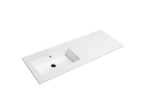 Wastafel Classic Asymmetrisch Links Glans Wit 120x47x2cm zonder kraangat