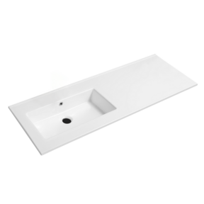 Wastafel Classic Asymmetrisch Links Glans Wit 120x47x2cm zonder kraangat