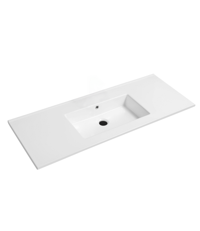 Wastafel Classic Midden Glans Wit 120x47x2cm met kraangat