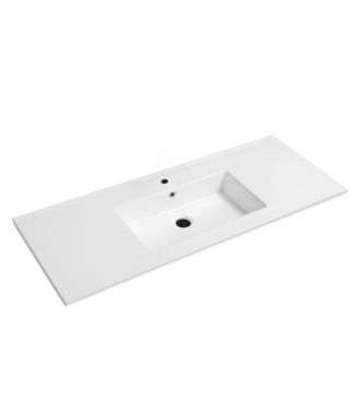 SANI-SUPPLY Wastafel Classic Midden Glans Wit 120x47x2cm met kraangat