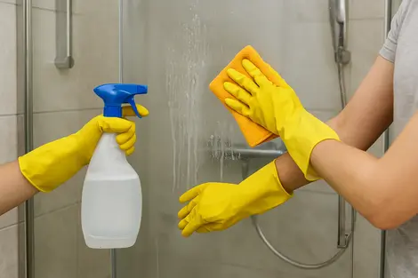 Glazen douchedeur schoonmaken, de beste tips