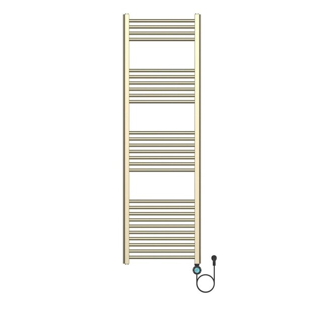 Elektrische Handdoekradiator Geborsteld Goud 160x50cm 700Watt met Smart Wifi - programeerbaar