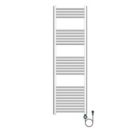 Elektrische Handdoekradiator Geborsteld RVS 160x50cm 700Watt met Smart Wifi - programeerbaar