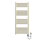 Elektrische Handdoekradiator Geborsteld Goud 120x50cm 700Watt met Smart Wifi - programeerbaar