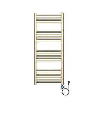 ALONI Elektrische Handdoekradiator Geborsteld Goud 120x50cm 700Watt met Smart Wifi - programeerbaar
