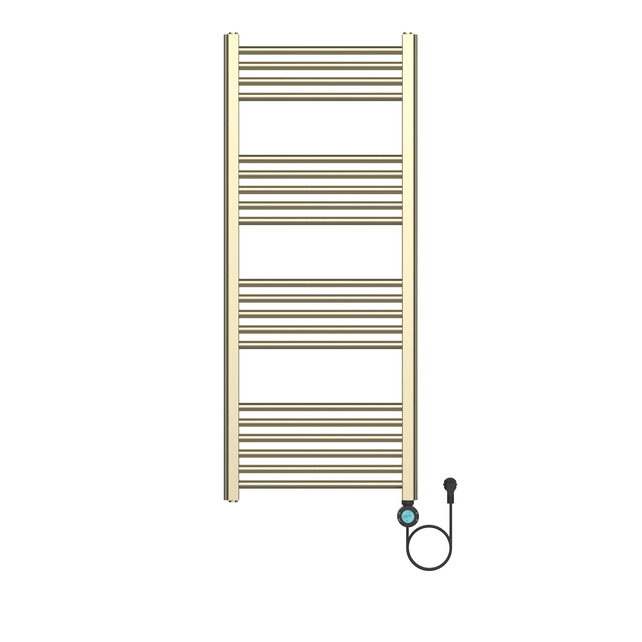Elektrische Handdoekradiator Geborsteld Goud 120x50cm 700Watt met Smart Wifi - programeerbaar