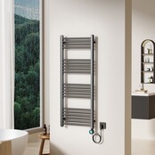 Elektrische Handdoekradiator Gunmetal 120x50cm 700Watt met Smart Wifi - programeerbaar
