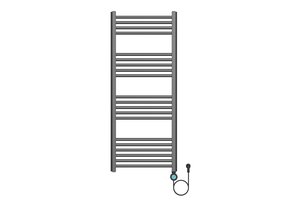 Elektrische Handdoekradiator Gunmetal 120x50cm 700Watt met Smart Wifi - programeerbaar