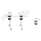 Bidetkraan Los Achernar Gunmetal t.b.v. wc met geintegreerde bidetkraan koud