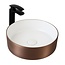 ALONI Waskom relief Turo Koper / Wit 36x13cm - Keramiek
