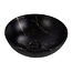 SANI-SUPPLY Waskom Marmerlook Aloni Tivra Rond Zwart / Goud marmer 38x13 cm incl. afvoerplug