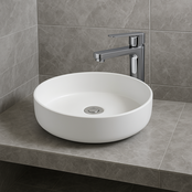 Waskom Aloni Fira Rond Wit 35x13cm