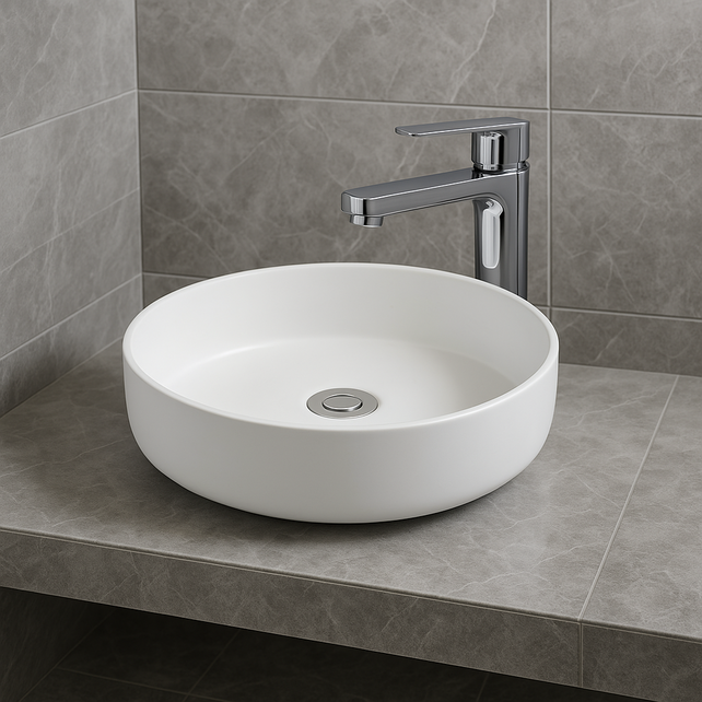 Waskom Aloni Fira Rond Wit 35x13cm