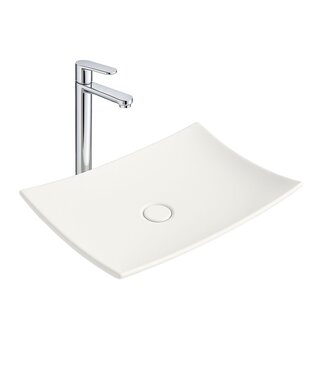 ALONI Waskom Aloni Cavon Rechthoek Wit 60x40x12cm