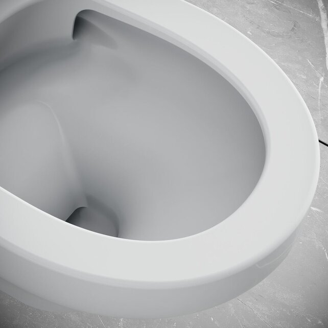 Randloos Hangtoilet Muffly met Relief - Tornado Flush incl. wc-bril