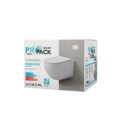 Randloos Hangtoilet Pro-Pack Turbo-Flush Wit 49cm incl. Toiletbril