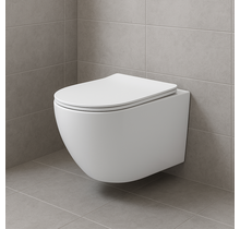 Randloos Hangtoilet Pro-Pack Turbo-Flush Mat Wit 49cm incl. Toiletbril