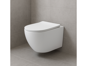 Randloos Hangtoilet Pro-Pack Turbo-Flush Mat Wit 49cm incl. Toiletbril