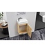 Fonteinkast Compleet Set met Onderkast Bruin Wastafel en Spiegel 40x22x60cm Creavit