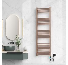Elektrische Handdoekradiator Geborsteld Koper 160x50cm 700Watt met Smart Wifi - programeerbaar