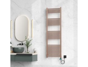 Elektrische Handdoekradiator Geborsteld Koper 160x50cm 700Watt met Smart Wifi - programeerbaar
