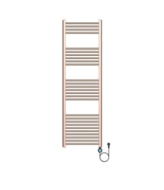 ALONI Elektrische Handdoekradiator Geborsteld Koper 160x50cm 700Watt met Smart Wifi - programeerbaar